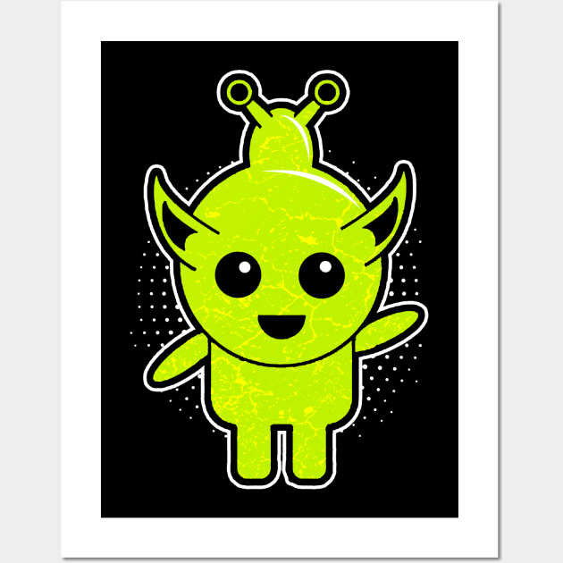 Cute Alien Wall Art by Mila46